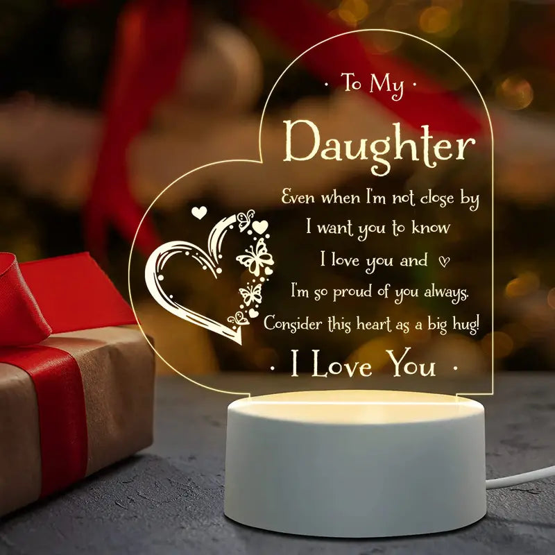 Heartfelt Daughter Gift- Personalized Night Light