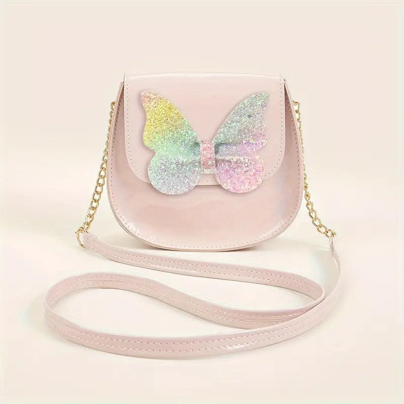 Lightweight Leather-Lined Mini Crossbody: Charming Butterfly Clasp & Interchangeable Straps for Daily Elegance & Versatility