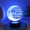 3D Moon Night Light with "I Love You to the Moon and Back"
