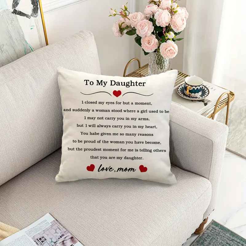To my daughter pillow