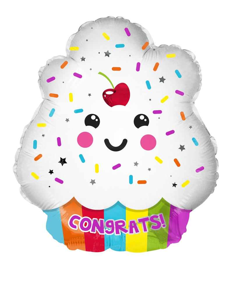 18" Congrats! Cupcake Balloon