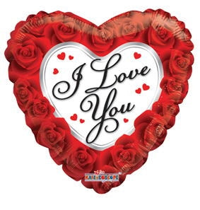 18" I Love You Classic Roses Balloon