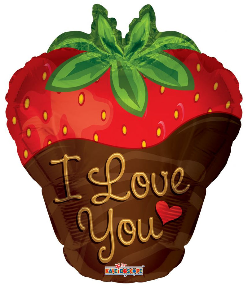 18" I Love You Strawberry Dipped In Chocolate Balloon