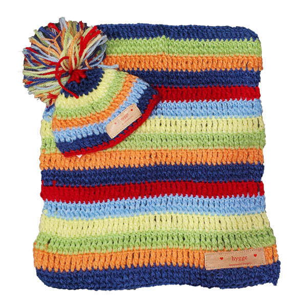 Knit Dolly Blanket & Hat Set