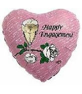 18" Happy Engagement Heart Balloon