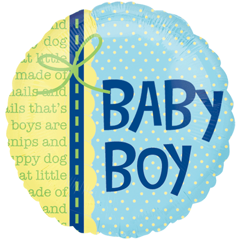 18" Baby Boy Puppy Dog Tails Balloon