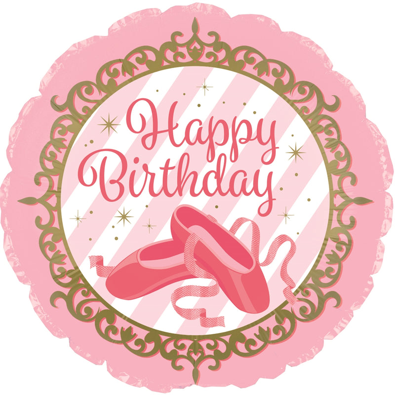 18" Happy Birthday Twinkle Toes Balloon