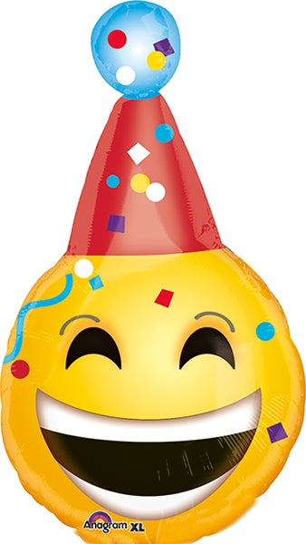 25" Happy Birthday Emoji Hat Balloon