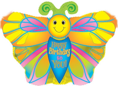 20" Happy Birthday To You Butterfly Balloon