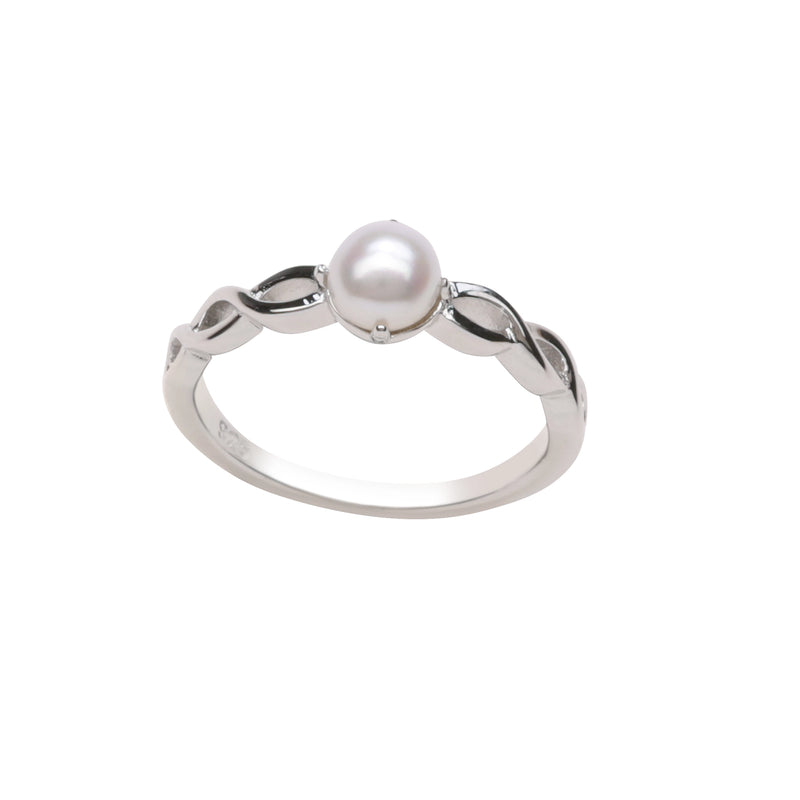 Girls Sterling Silver Freshwater Pearl Baby Ring for Kids