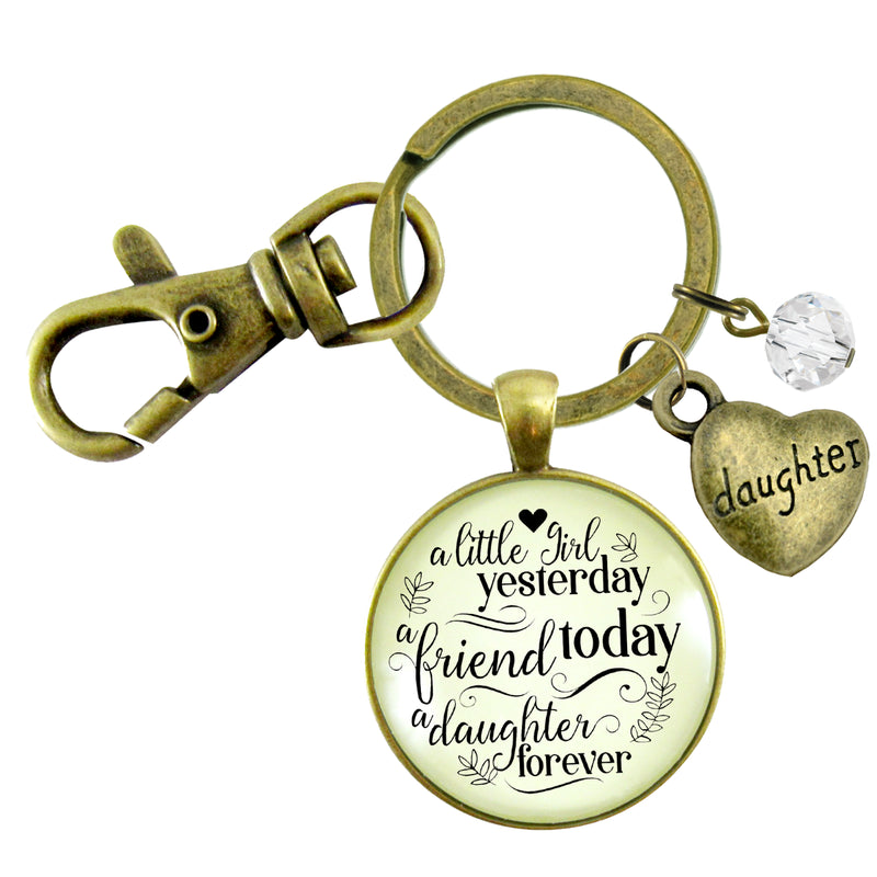 To My Daughter Keychain A Little Girl Yesterday From Mom…