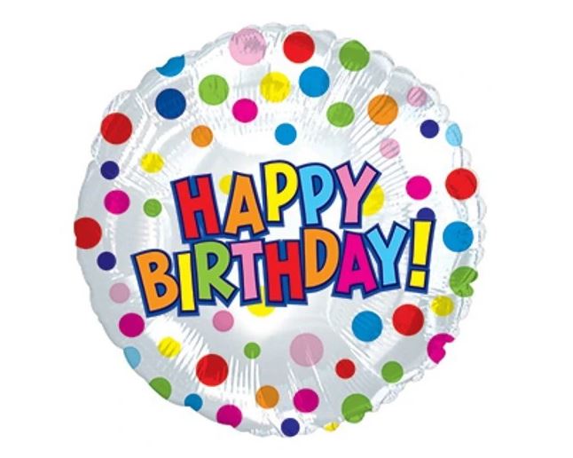 17" Happy Birthday! Polka Dot Balloon