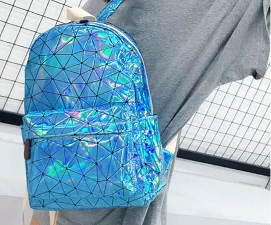 Blue Holographic Bag Pack