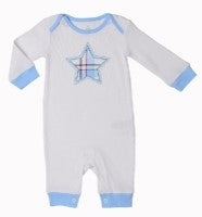 COTTON RIBBED COVERALL- star APPLIQUE