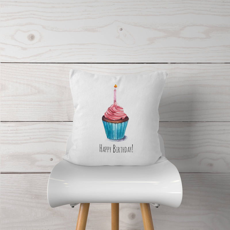 Happy Birthday Cupcake-Pillow