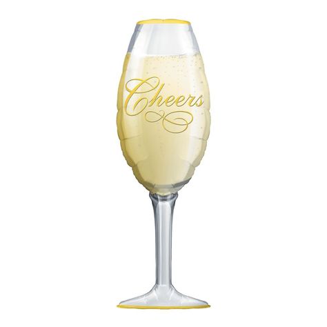 38" Jumbo Cheers Champagne Glass Balloon
