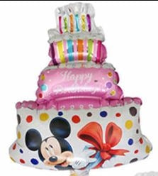 11" Mini Air Fill Mickey and Minnie Mouse Cake Balloon