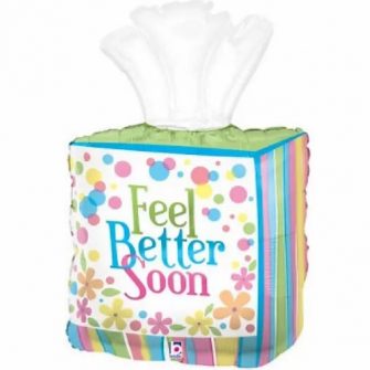 33" Feel Better Soon Tissue Box Balloon