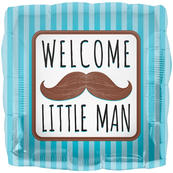 18" Welcome Little Man Square Balloon