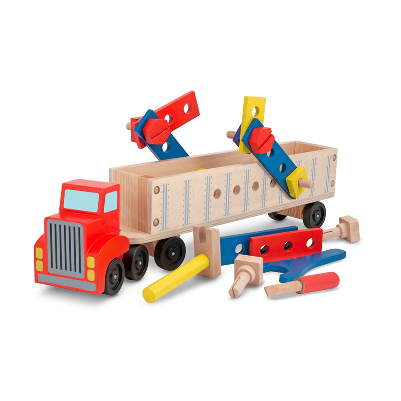 Big Rig Building Truck Wooden Play Set