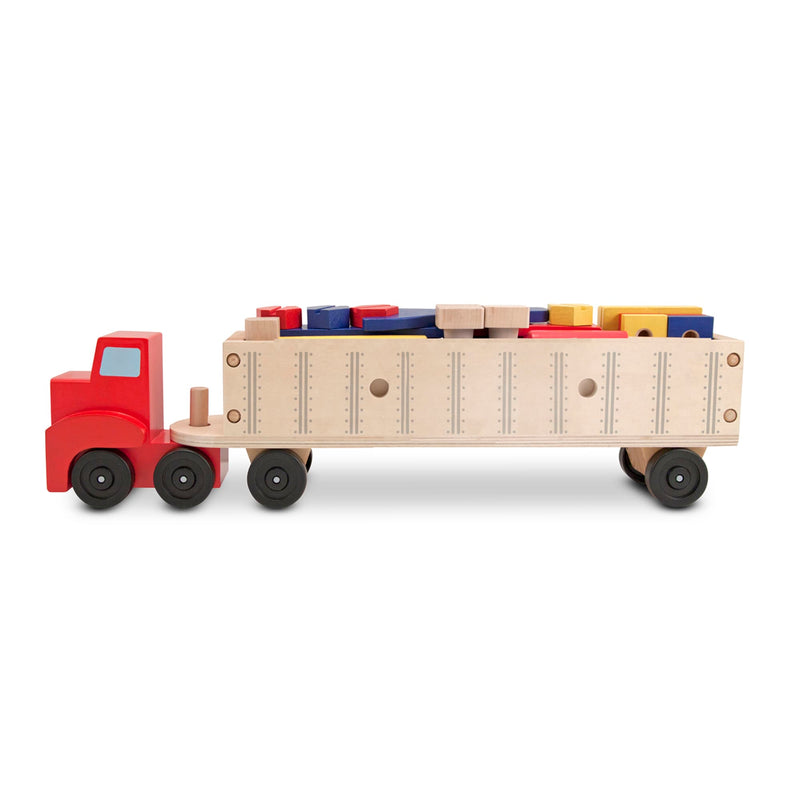 Big Rig Building Truck Wooden Play Set