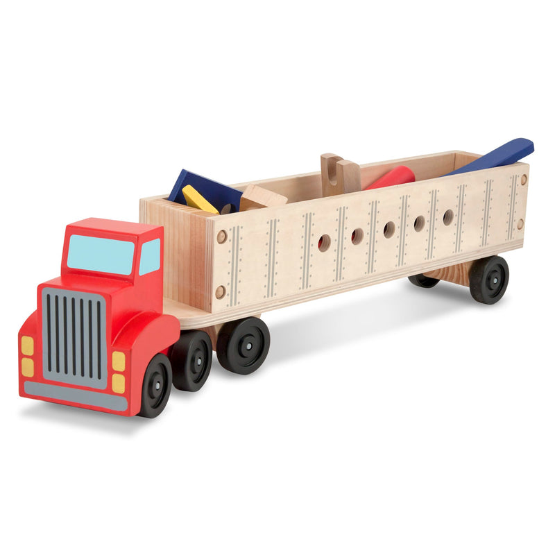 Big Rig Building Truck Wooden Play Set