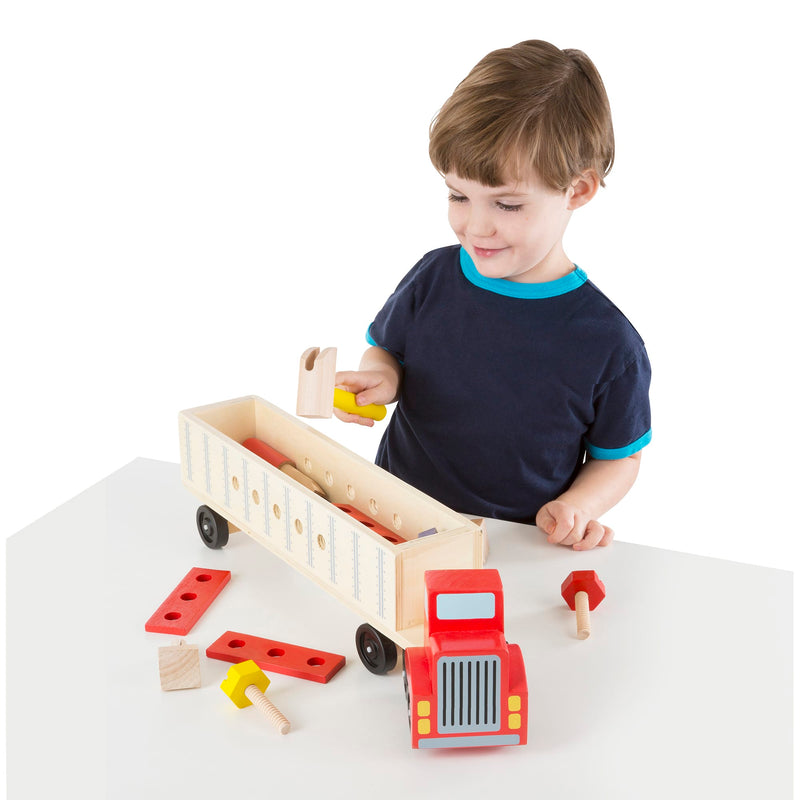 Big Rig Building Truck Wooden Play Set