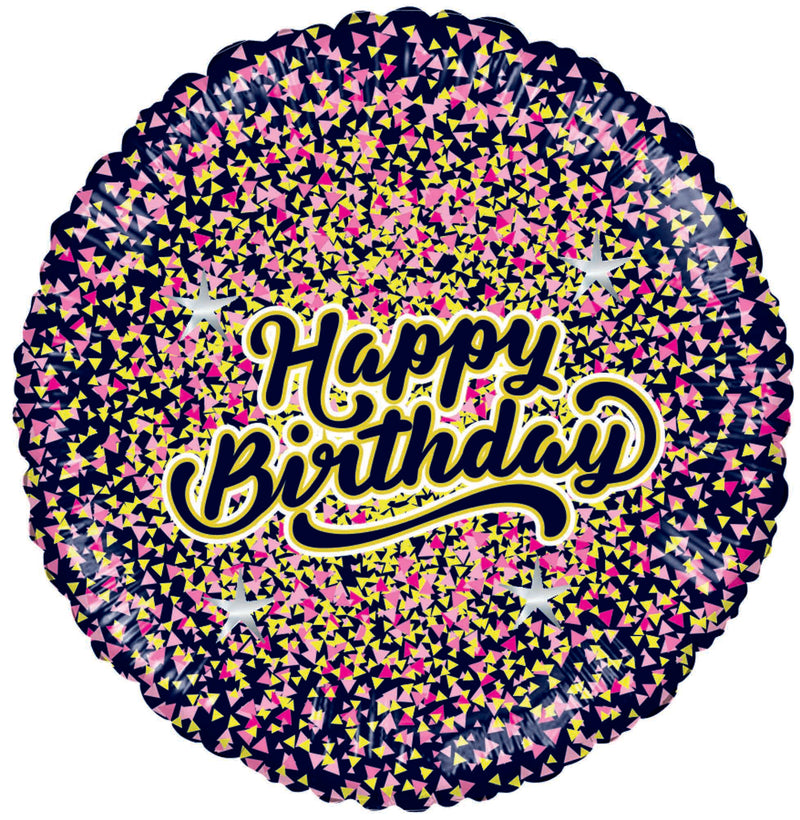 Happy Birthday Glitter Foil Balloon