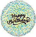 Happy Birthday Glitter Foil Balloon
