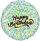 Happy Birthday Glitter Foil Balloon