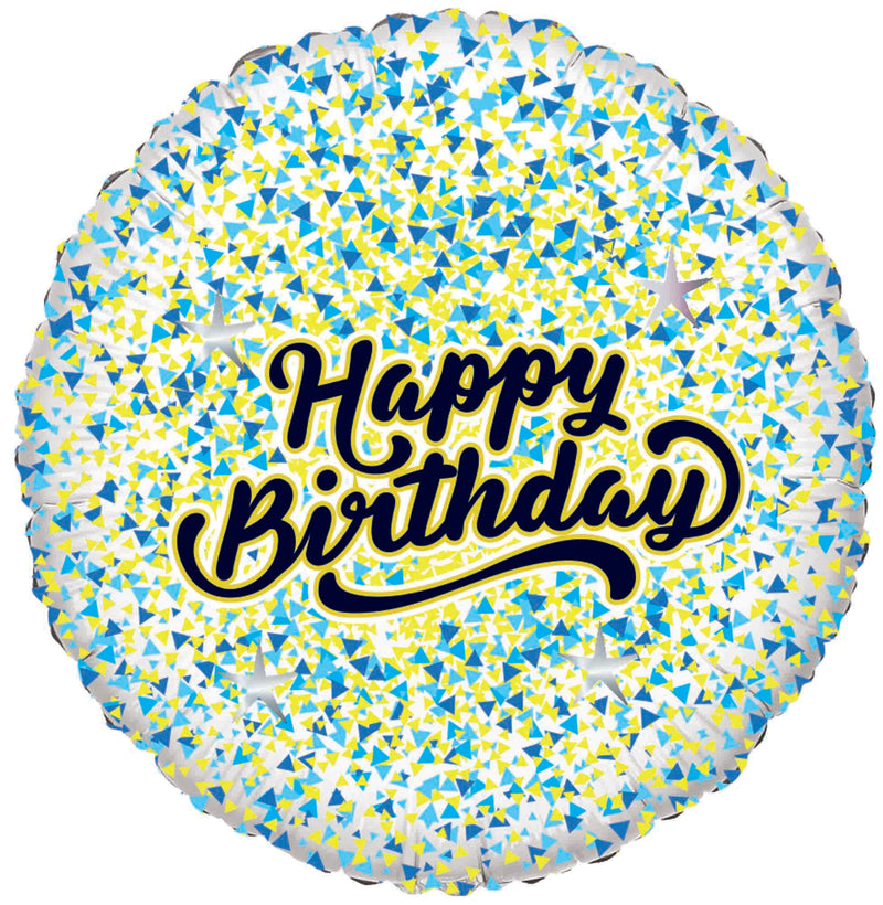 Happy Birthday Glitter Foil Balloon