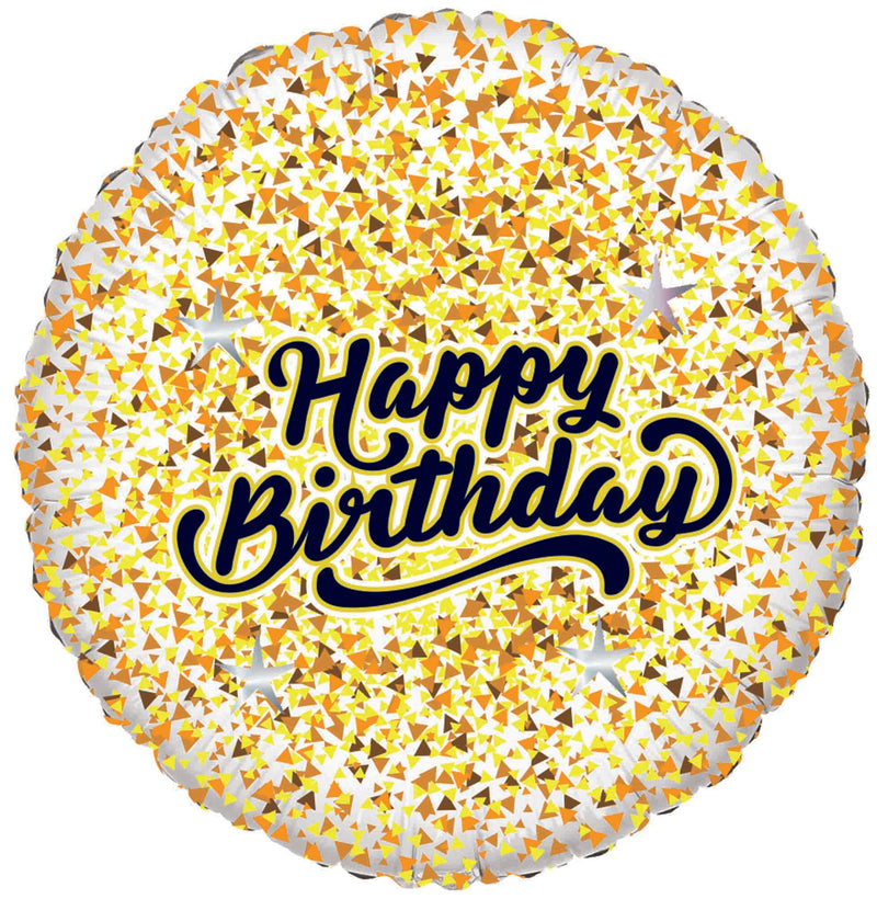 Happy Birthday Glitter Foil Balloon