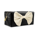 Black Louise Bow Loaf Cosmetic Pouch