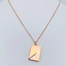 "I Love You" Stainless Steel Openable Envelope Necklace