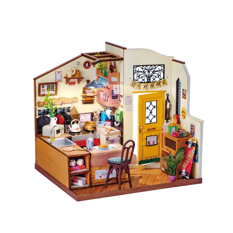 DIY Miniature House Kit: Homey Kitchen