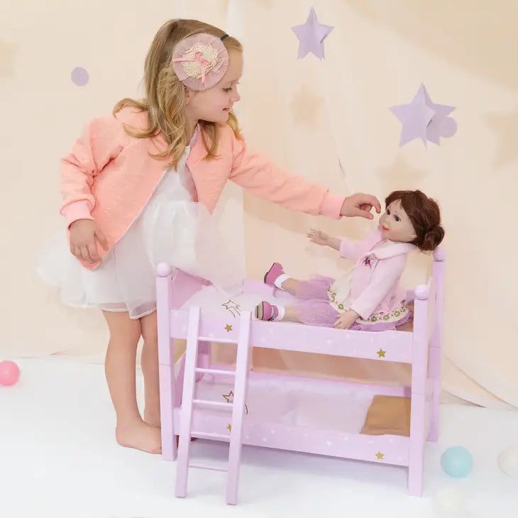 Twinkle Stars Princess 18" Doll Double Bunk Bed