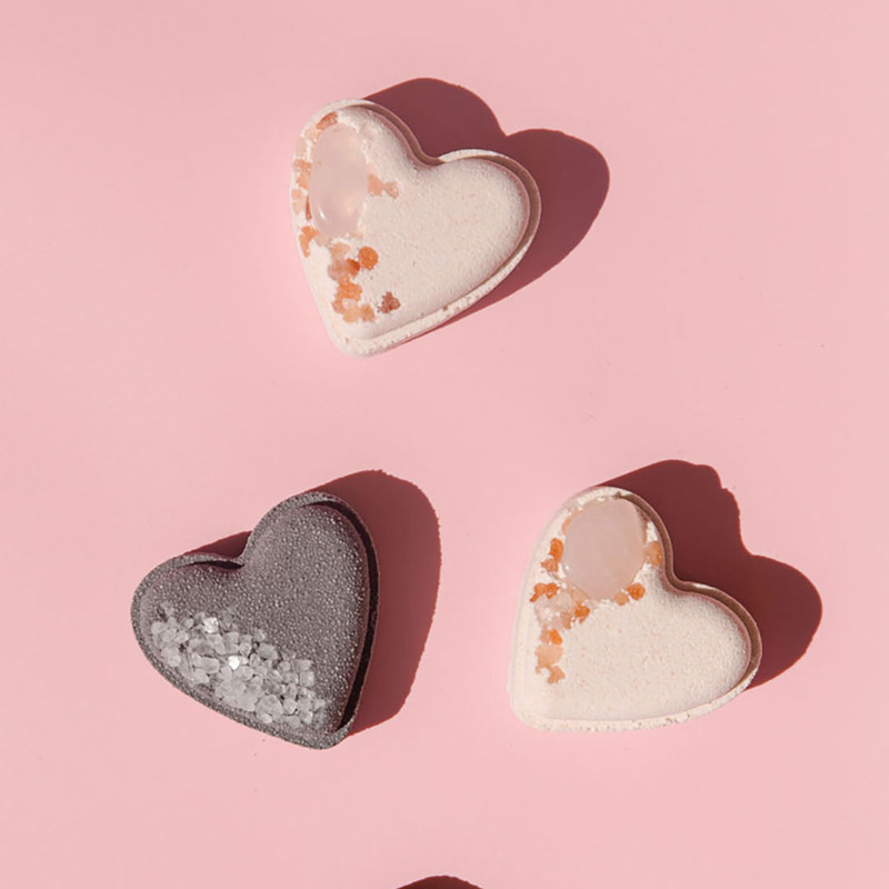 Love Heart Bath Bomb Set