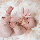 Crane Baby - Violet Floral Plush Baby Rattle Toy