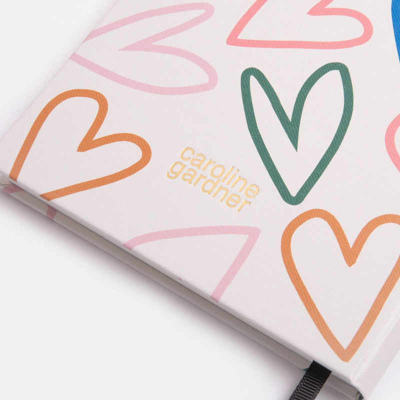 Multi Hearts Small Casebound Notebook