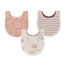 Crane Baby - Violet Floral Cotton Baby Bib Set (3 Pack)