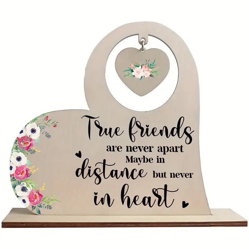 Double-sided Printed Wooden Decoration, Friendship