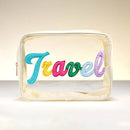 Pool Message Transparent Pouch Bag / Organizer: Hot Pink