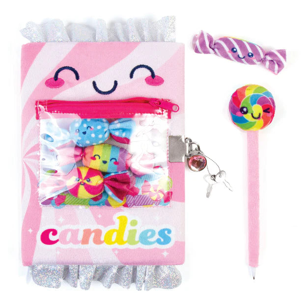 Candy Plush Pocket Locking Journal