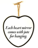 Cottage Garden - Heart Mirror SILVER NO PRINTING 8in