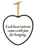 Heart Mirror Never Forget Large Black