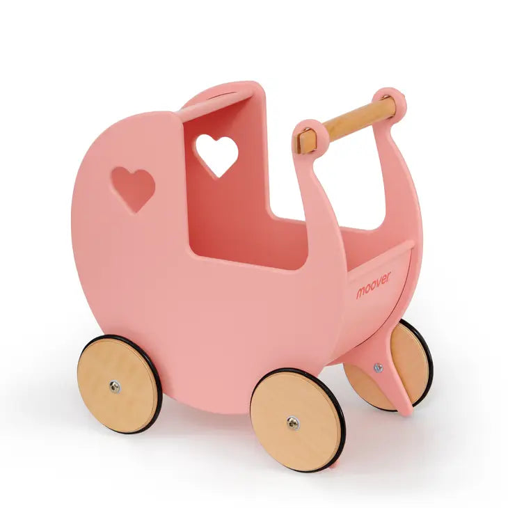 Traditional Pink Heart Doll Stroller- (Pram) - New Color New Pink
