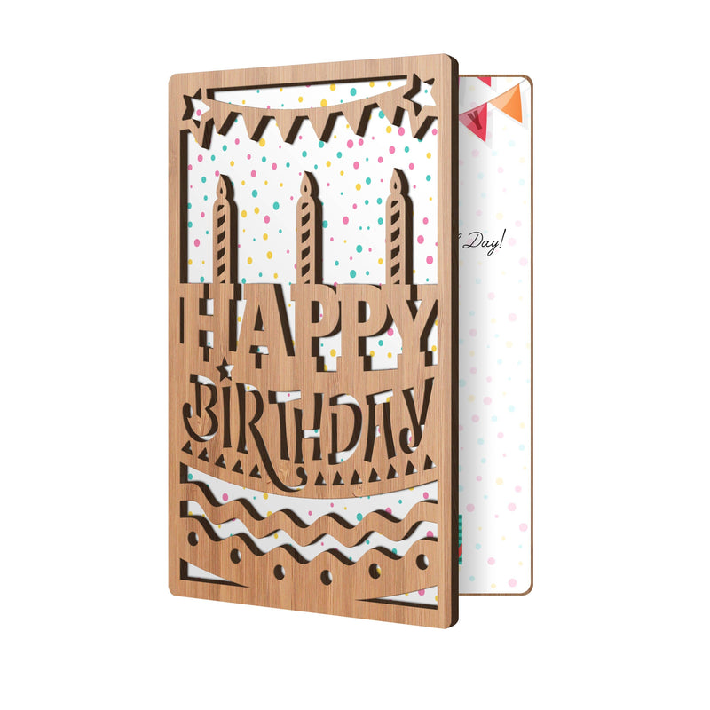 Happy Birthday Cake and Candles Card