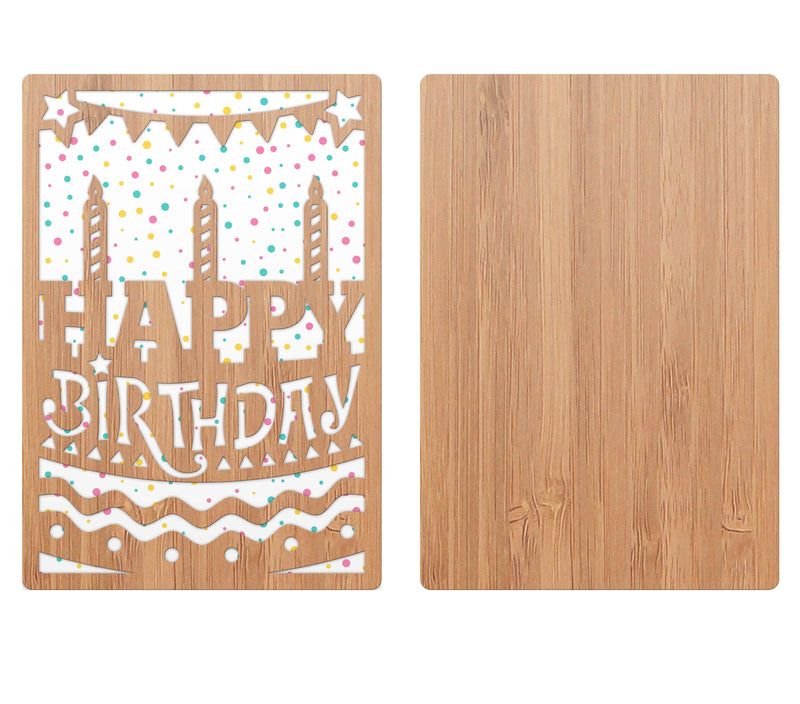 Happy Birthday Cake and Candles Card