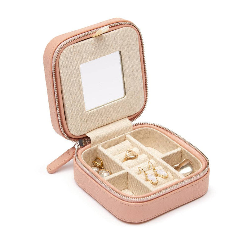 Small Travel Jewelry Case- Pink