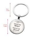 Gemstone Keychain Always My Sister Forever My Friend